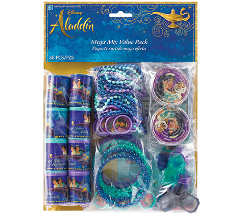 DISNEY ALADDIN MEGA MIX VALUE PACK - 48 PARTY FAVORS