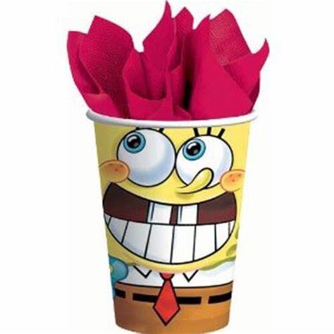 SPONGEBOB SQUAREPANTS 266ML CUPS - PACK OF 8
