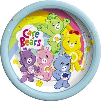 CARE BEARS ROUND PAPER PLATES 17.15CM - PACK OF 8