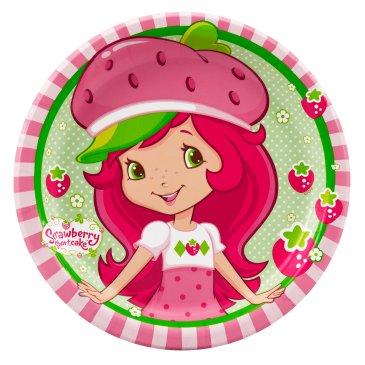 STRAWBERRY SHORTCAKE ROUND PAPER PLATES 17.15CM - PACK OF 8