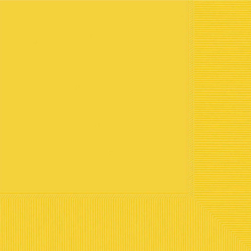 SUNSHINE YELLOW BEVERAGE NAPKINS - PACK OF 20