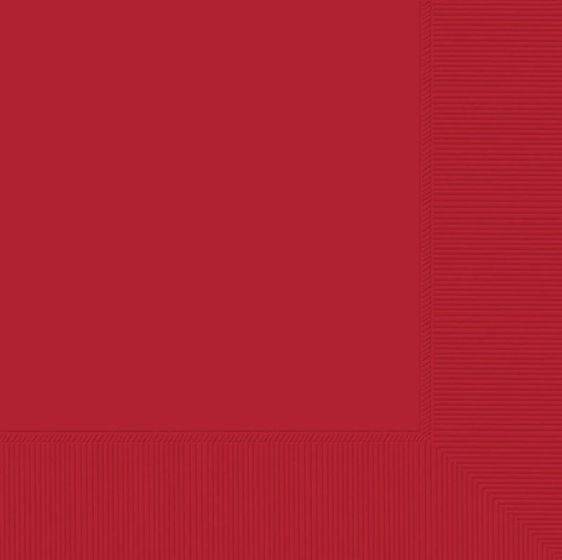 APPLE RED BEVERAGE NAPKINS - PACK OF 20