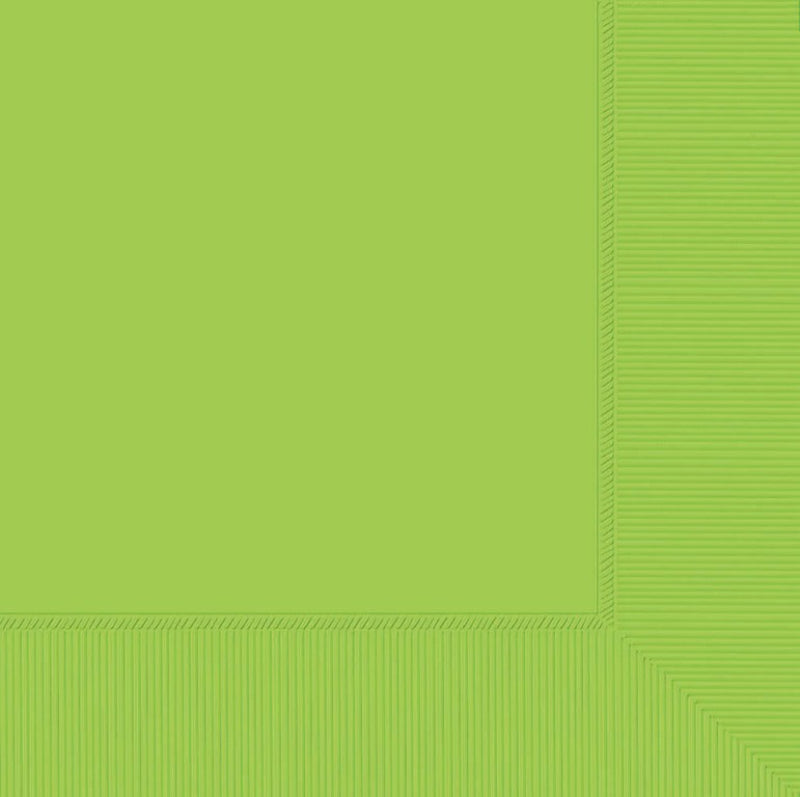 KIWI GREEN BEVERAGE NAPKINS - PACK OF 20
