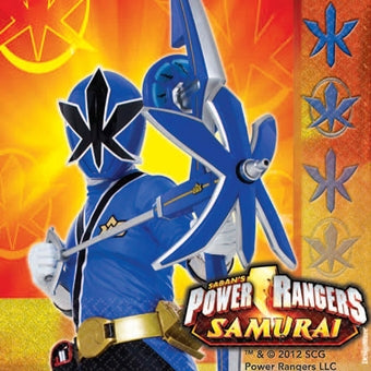 POWER RANGERS SAMURAI BEVERAGE NAPKINS - PACK OF 16
