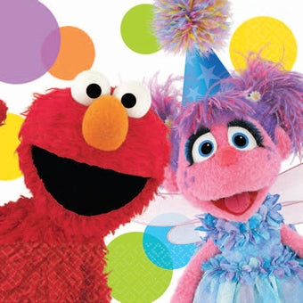 SESAME STREET BEVERAGE NAPKINS - PACK OF 16