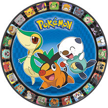 POKEMON BIRTHDAY ROUND PAPER PLATES 17.8CM - PACK OF 8