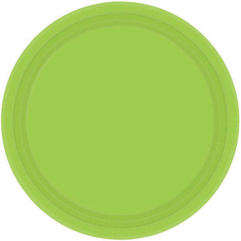 KIWI GREEN ROUND PAPER PLATES 22.9CM - PACK OF 8