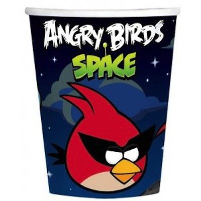 ANGRY BIRDS SPACE 266ML CUPS - PACK OF 8