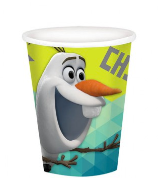 DISNEY FROZEN OLAF 266ML PAPER CUPS - PACK OF 8