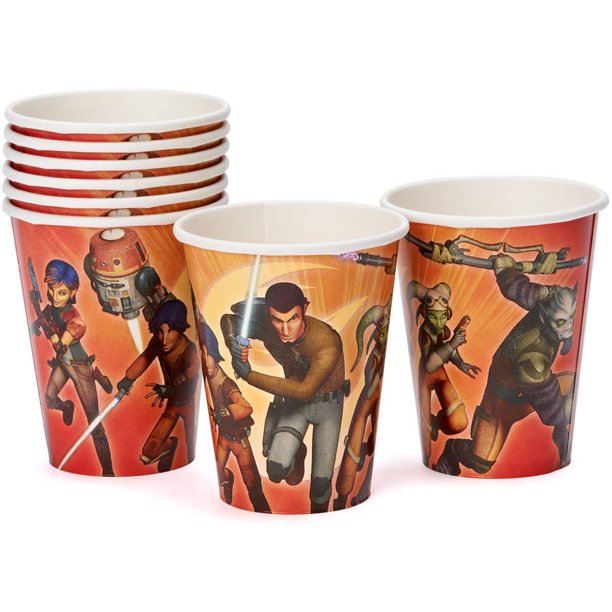 STAR WARS REBELS 266ML PAPER CUPS - PACK OF 8