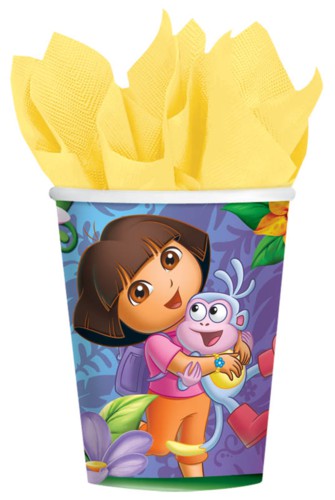 DORA THE EXPLORER FLOWER ADVENTURE 266ML PAPER CUPS - PACK OF 8