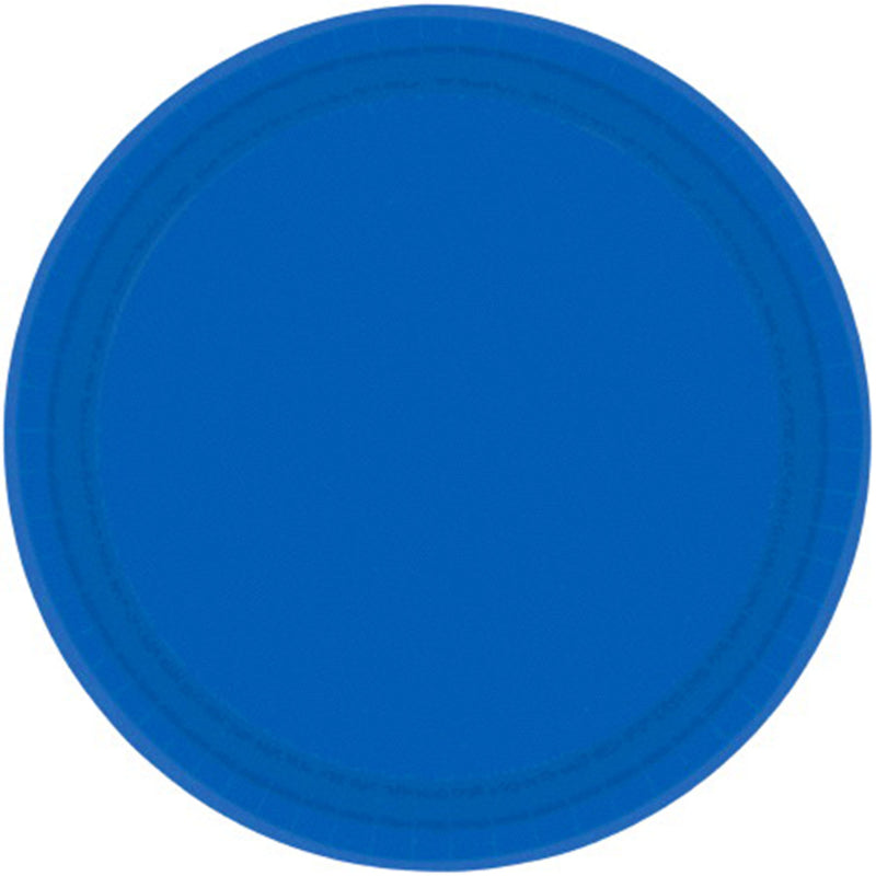 ROYAL BLUE PAPER PLATES 23CM ROUND - PACK OF 20