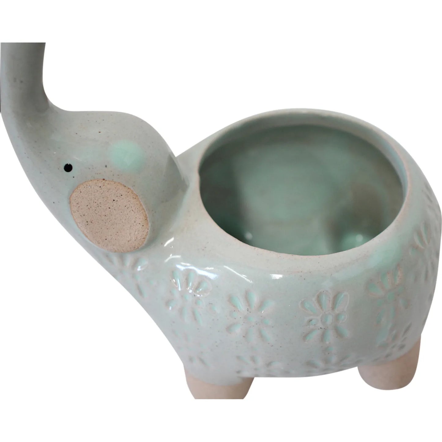 PLANTER ELLIE ELEPHANT - AQUA