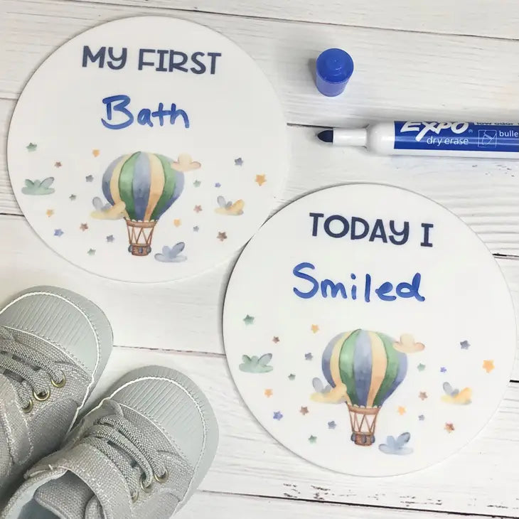 REUSABLE MY FIRST & TODAY I MILESTONE DISCS - BALLOON