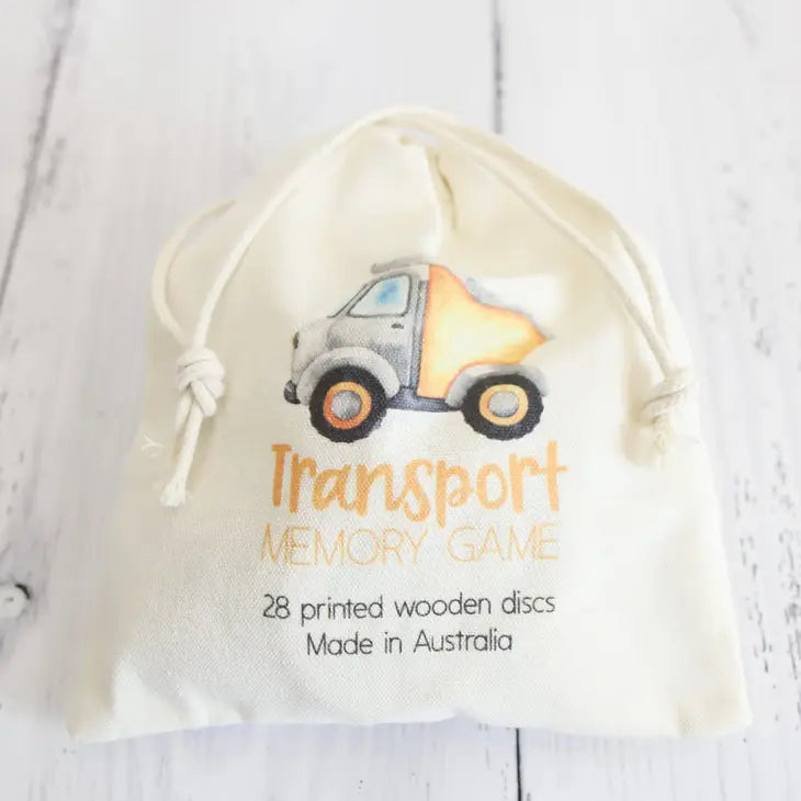 WOODEN MEMORY GAME - TRANSPORT