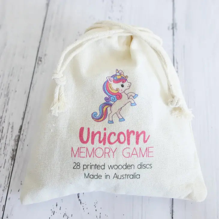 WOODEN MEMORY GAME - UNICORN