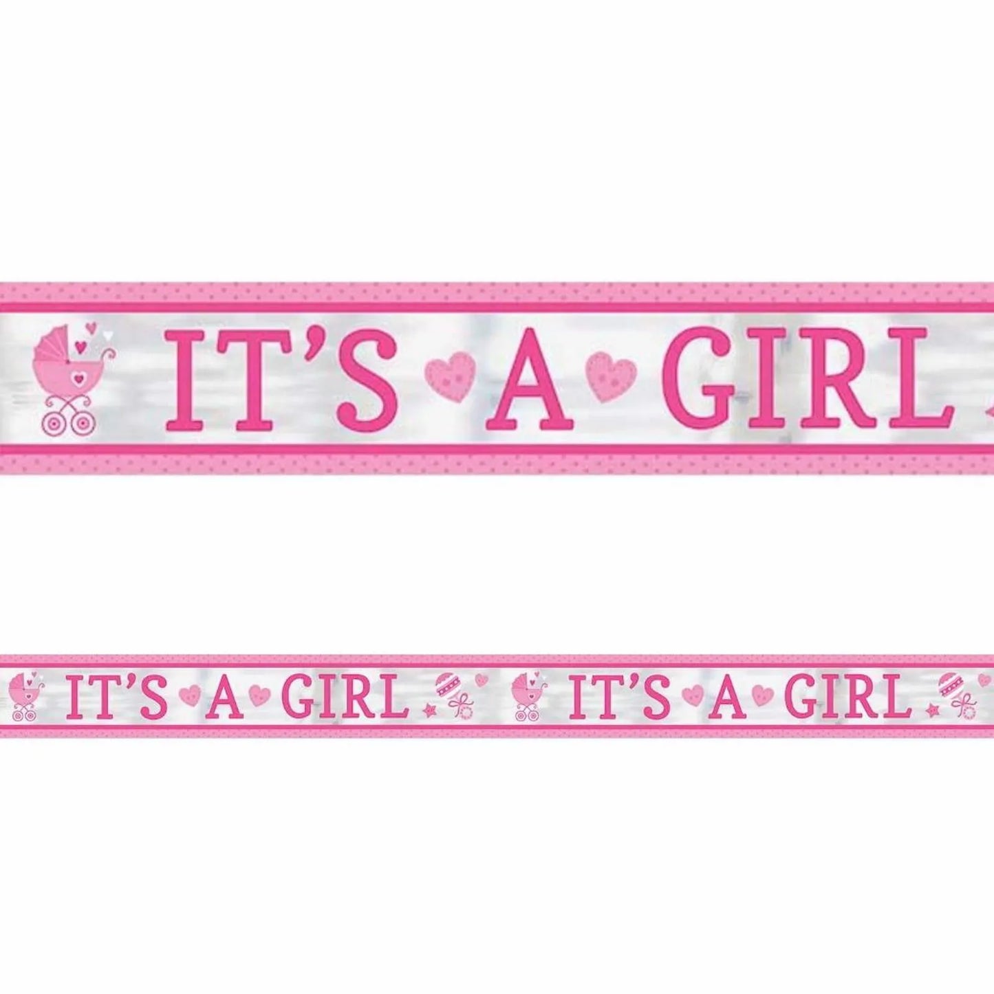 IT'S A GIRL BABY SHOWER FOIL BANNER