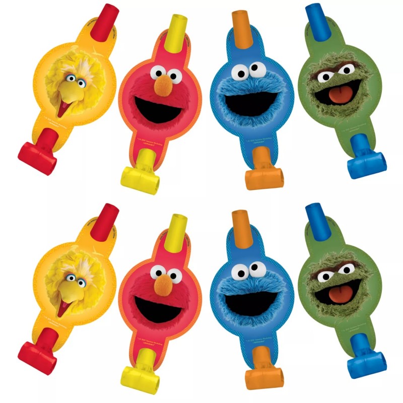 SESAME STREET PARTY BLOWOUTS - PACK OF 8