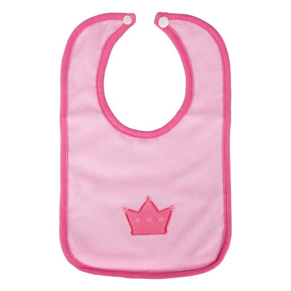PLAYGRO PINK CROWN BIBS - PACK OF 2