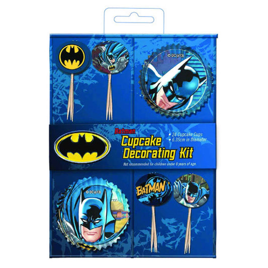 BATMAN CUPCAKE COMBO BAKING CUPS & PICKS - PACK OF 24