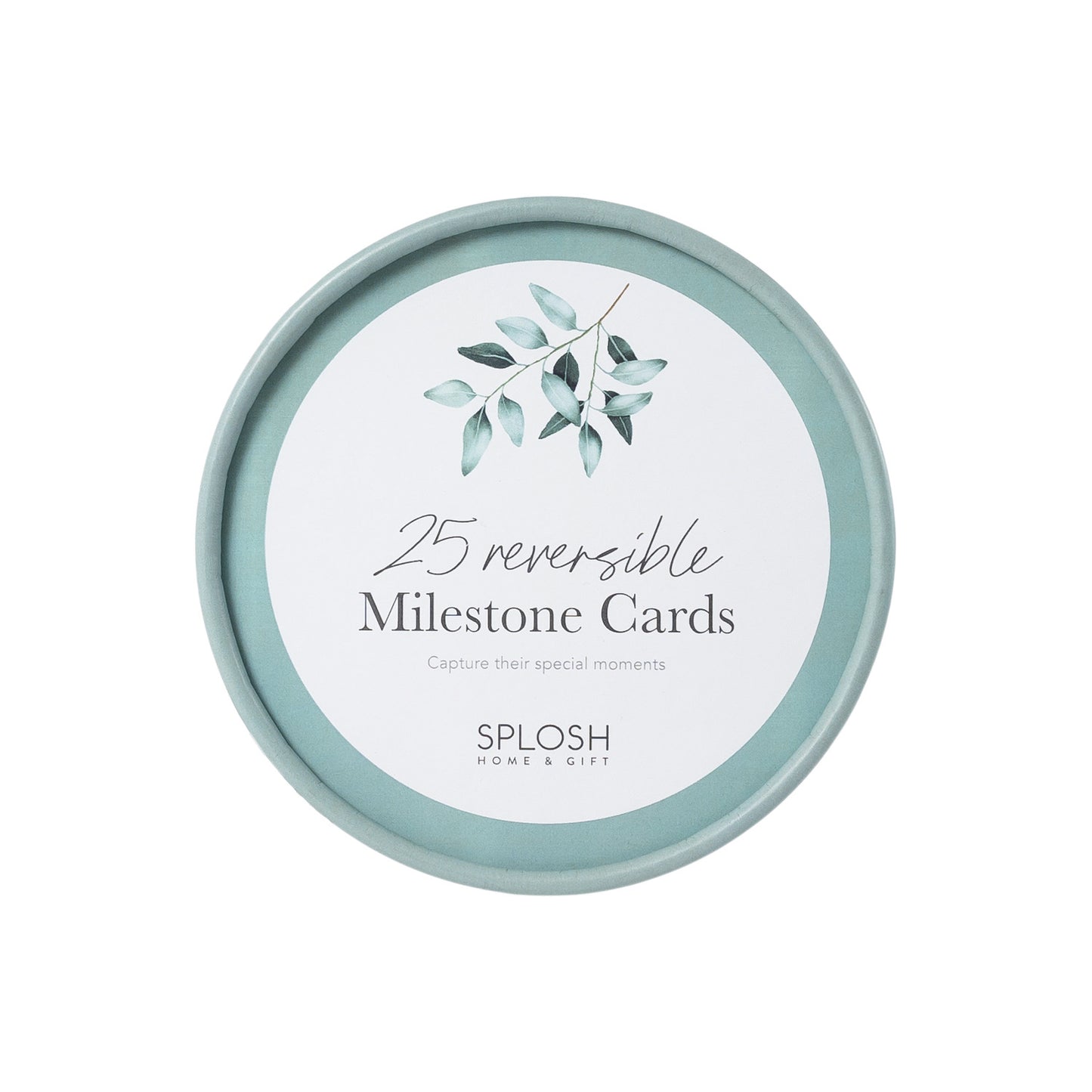 SPLOSH BABY REVERSIBLE MILESTONE CARDS - EUCALYPTUS