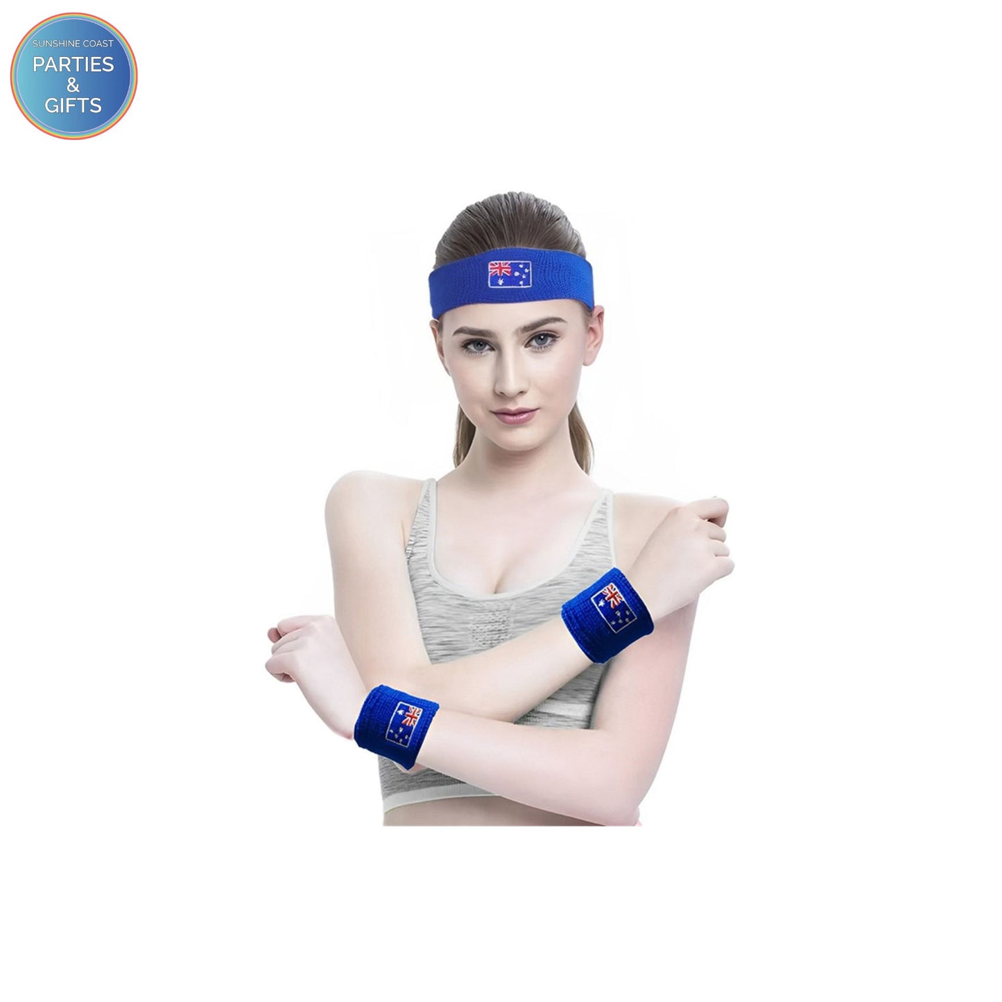 AUSTRALIAN HEAD & WRIST BAND SET