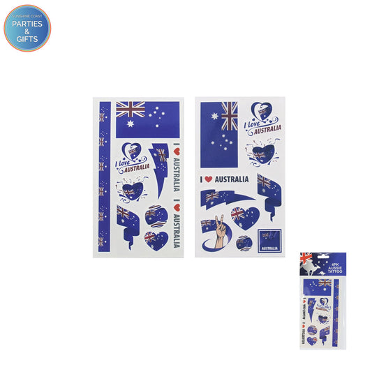 AUSTRALIAN TEMPORARY TATTOOS - PACK OF 40