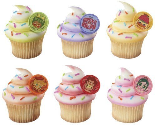 WRECK IT RALPH CUPCAKE RINGS - PACK OF 12