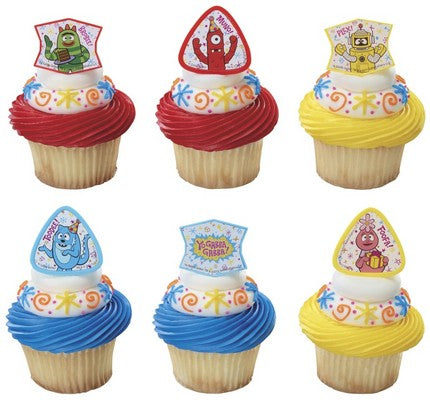 YO GABBA GABBA CUPCAKE RINGS - PACK OF 12
