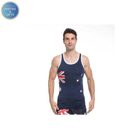 MEN'S AUSTRALIA FLAG SINGLET - SIZES M, L & XL