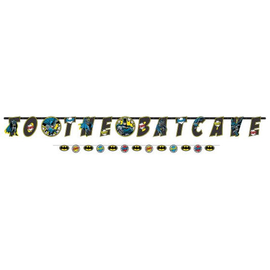 BATMAN ADD AN AGE BIRTHDAY JUMBO LETTER BANNER KIT