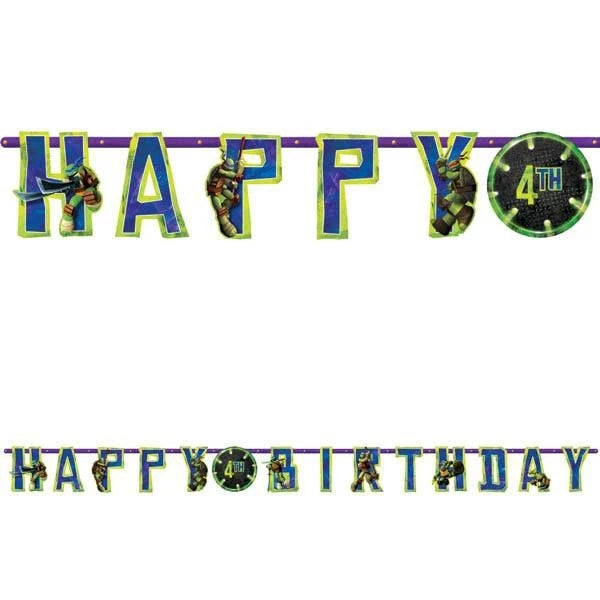TEENAGE MUTANT NINJA TURTLES ADD AN AGE BIRTHDAY JUMBO LETTER BANNER KIT