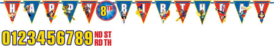 DC SUPER HERO GIRLS ADD AN AGE BIRTHDAY JUMBO LETTER BANNER KIT