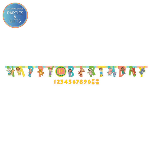 COCOMELON ADD AN AGE BIRTHDAY JUMBO LETTER BANNER KIT