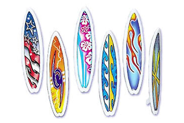 SURFBOARD CUPCAKE PICKS - PACK OF 12