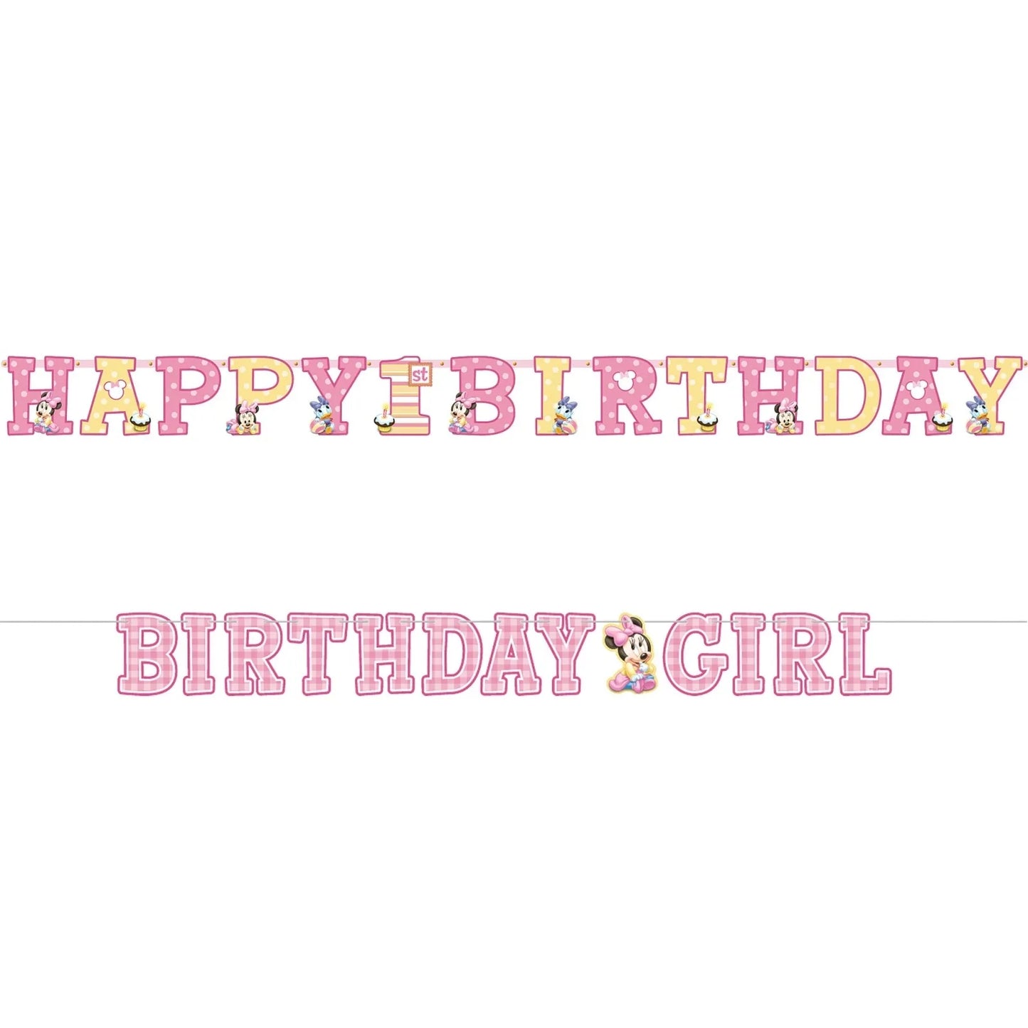 MINNIE MOUSE 1ST BIRTHDAY JUMBO LETTER BANNER KIT