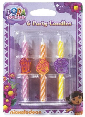 DORA THE EXPLORER CANDLES - PACK OF 6