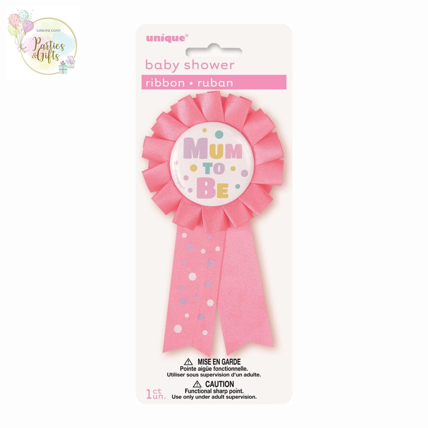 MUM TO BE AWARD RIBBON - PINK