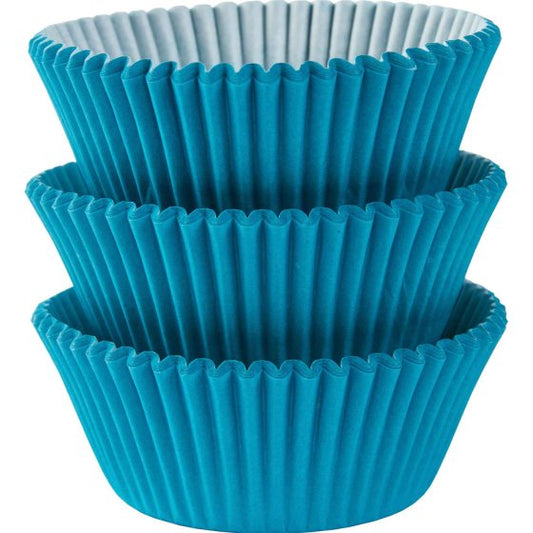 CARIBBEAN BLUE CUPCAKE BAKING CUPS - PACK OF 75