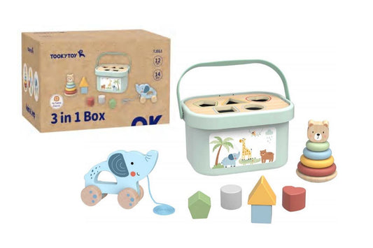 TOOKY TOY MY FOREST FRIENDS - 3 IN 1 TOY BOX