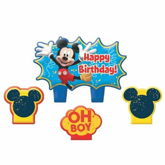 MICKEY MOUSE CLUBHOUSE BIRTHDAY CANDLE SET - PACK OF 4