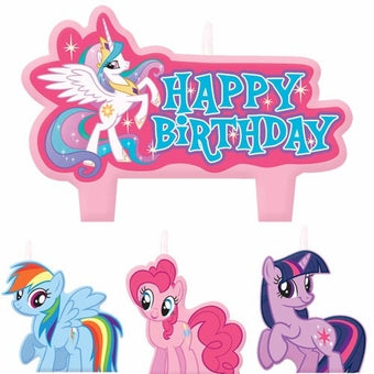 MY LITTLE PONY BIRTHDAY CANDLE SET - PACK OF 4