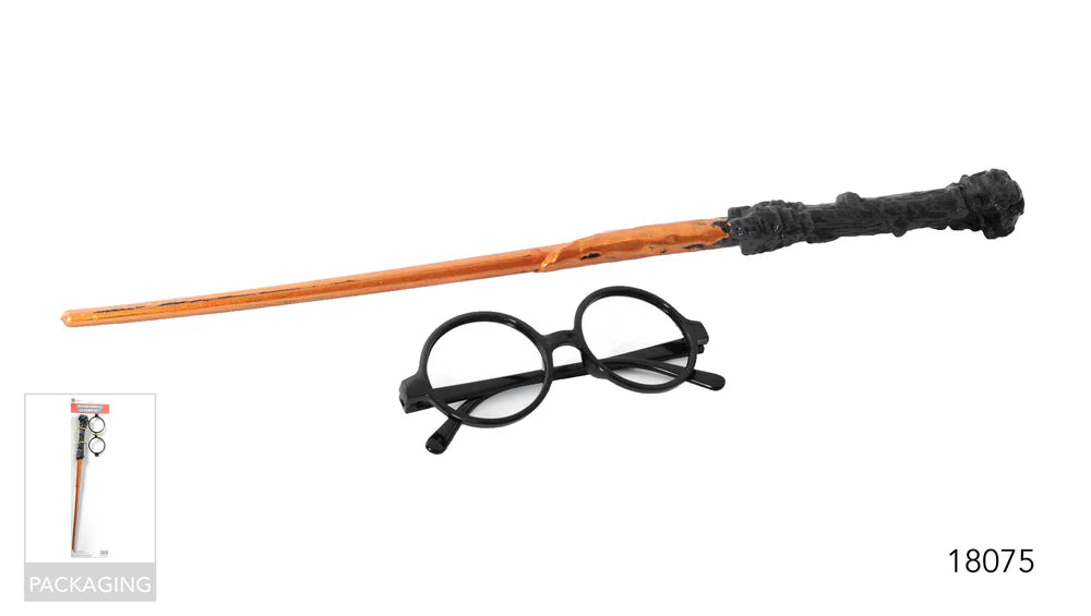 WIZARD WAND & GLASSES SET