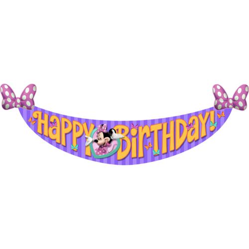 MINNIE MOUSE HAPPY BIRTHDAY BANNER