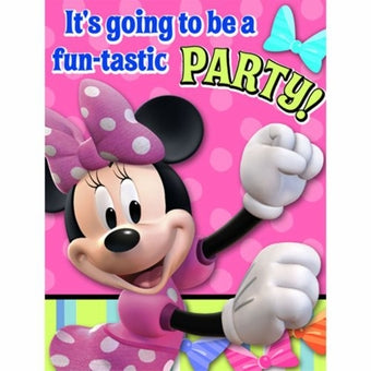 MINNIE MOUSE BOW-TIQUE INVITATION SET - PACK OF 8