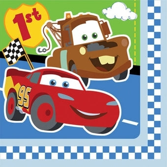 DISNEY CARS 1ST BIRTHDAY LUNCH NAPKINS - PACK OF 16
