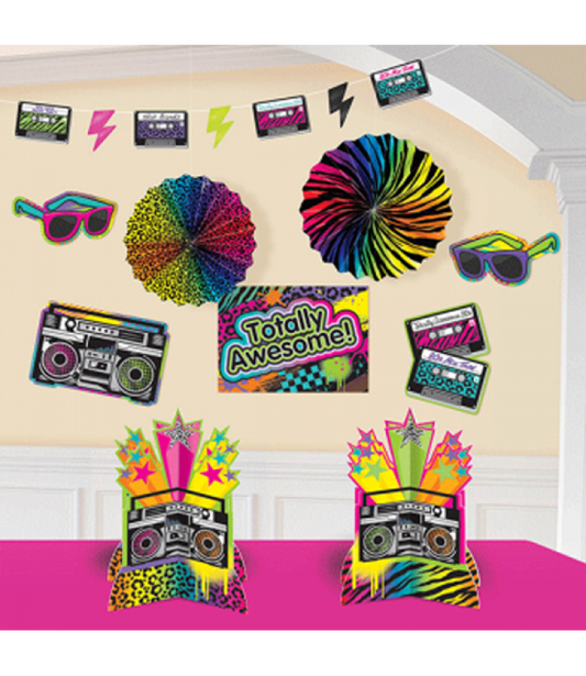 I LOVE THE 80'S BIRTHDAY ROOM DECORATING  KIT