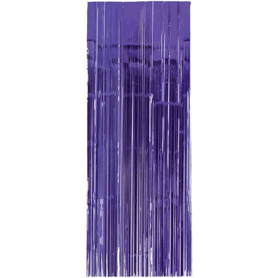 NEW PURPLE METALLIC FOIL DOOR CURTAIN - 91.4CM x 2.43M