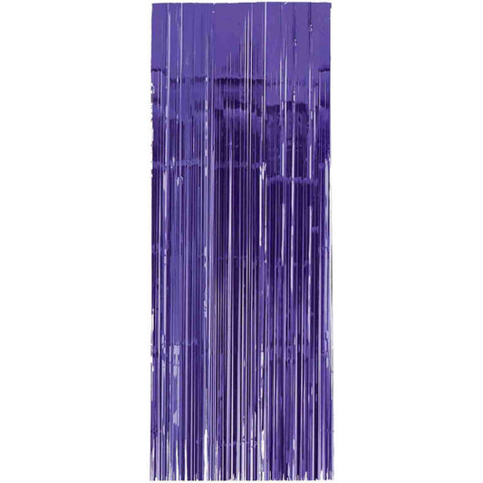 NEW PURPLE METALLIC FOIL DOOR CURTAIN - 91.4CM x 2.43M