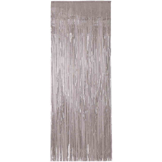 SILVER METALLIC FOIL DOOR CURTAIN - 91.4CM x 2.43M